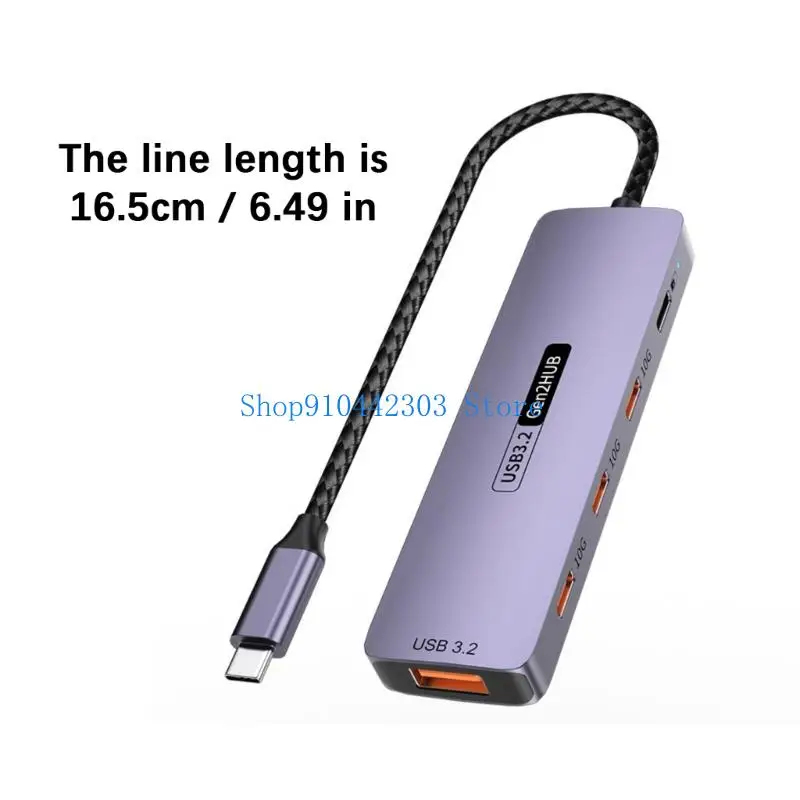 L4MD Tipe C Dock 10Gbps Multiports Adapter PD100W 140W Power Delivery USB 3.2 Splitter Untuk PC Telepon 4K 60Hz HDTV