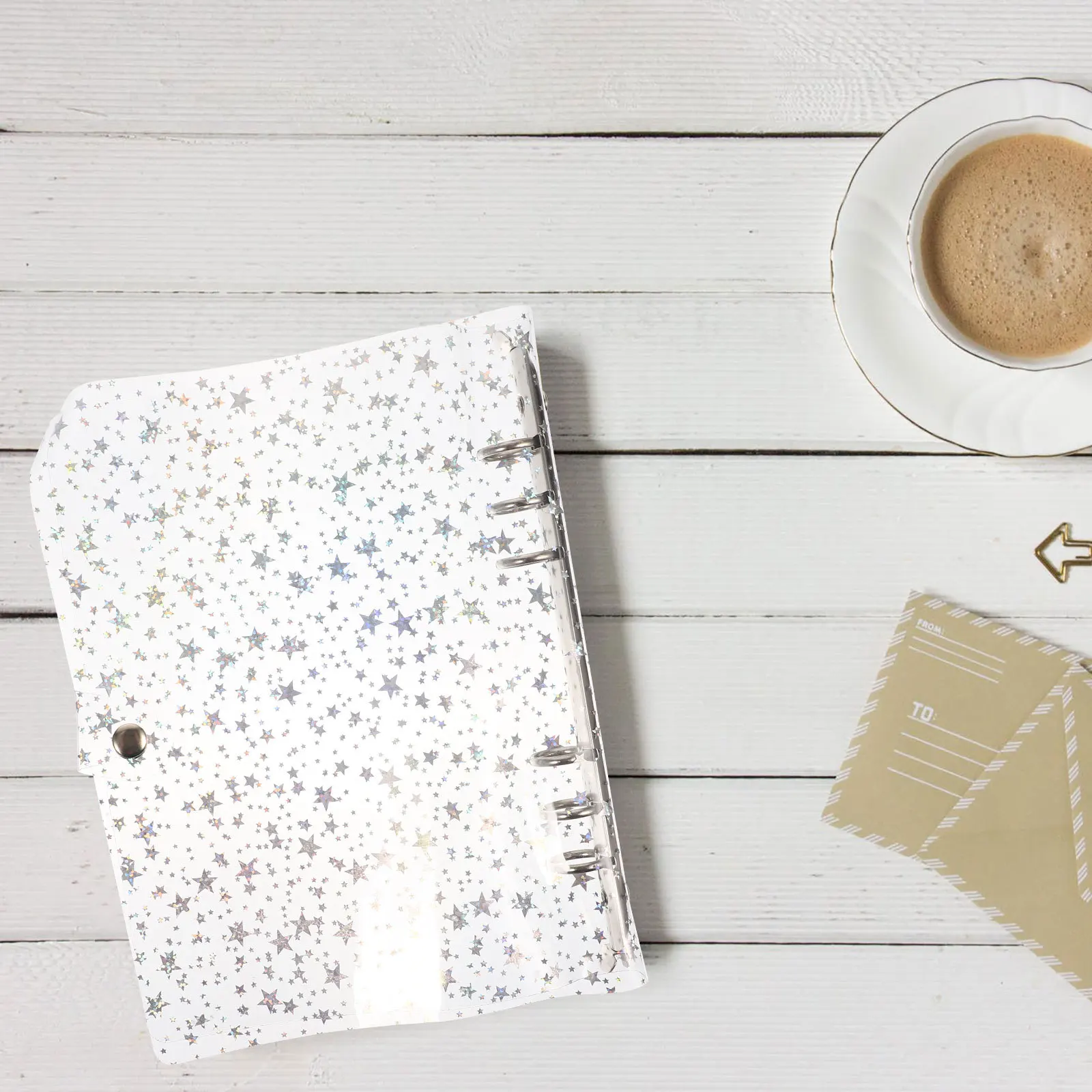 Sky Pvc Binder Notebook Cover Lightweight Decorative Planner Shell For School Office Supplies Scrapbook Cover Folder