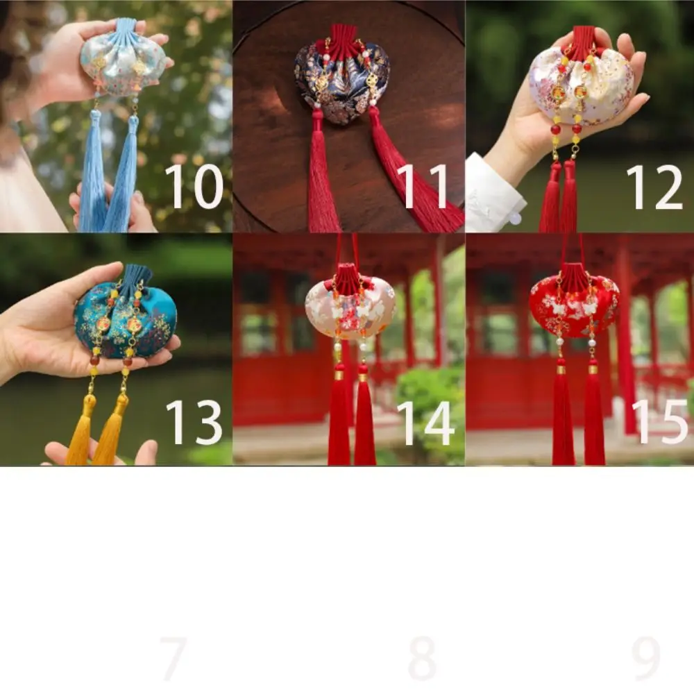 فارغة النمط الصيني القماش الكيس مجوهرات حقيبة التطريز شرابة تخزين الكيس المحمولة القديمة حقيبة معلقة حقيبة العطور