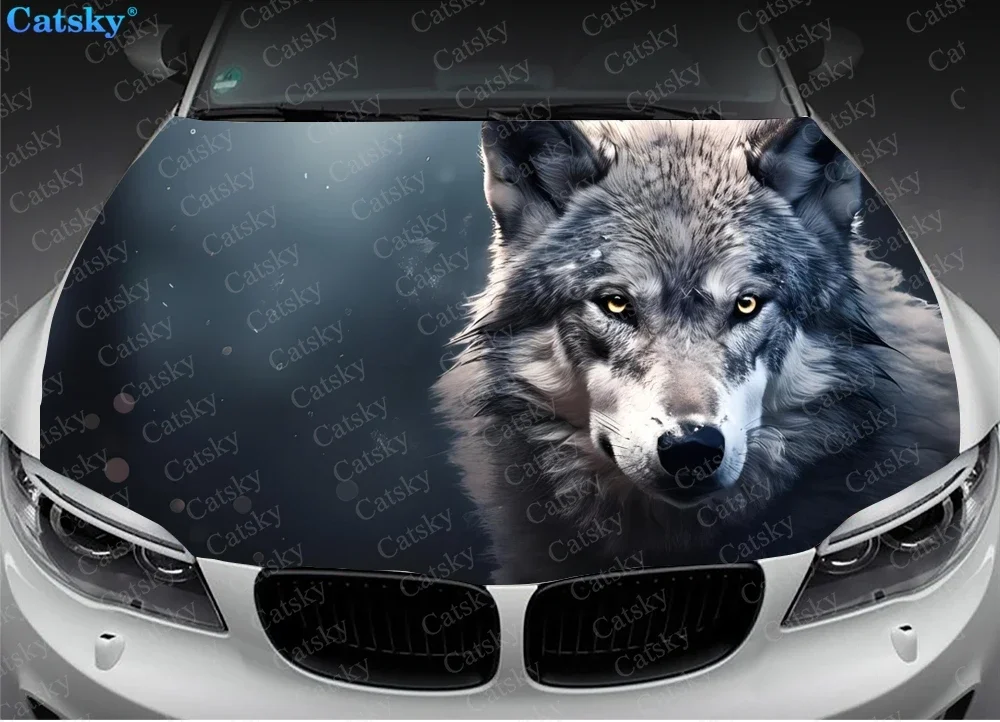 woeste wolf dier autokap stickers zelfklevende verf stickers auto SUV wraps vrachtwagen graphics auto kap vinyl stickers