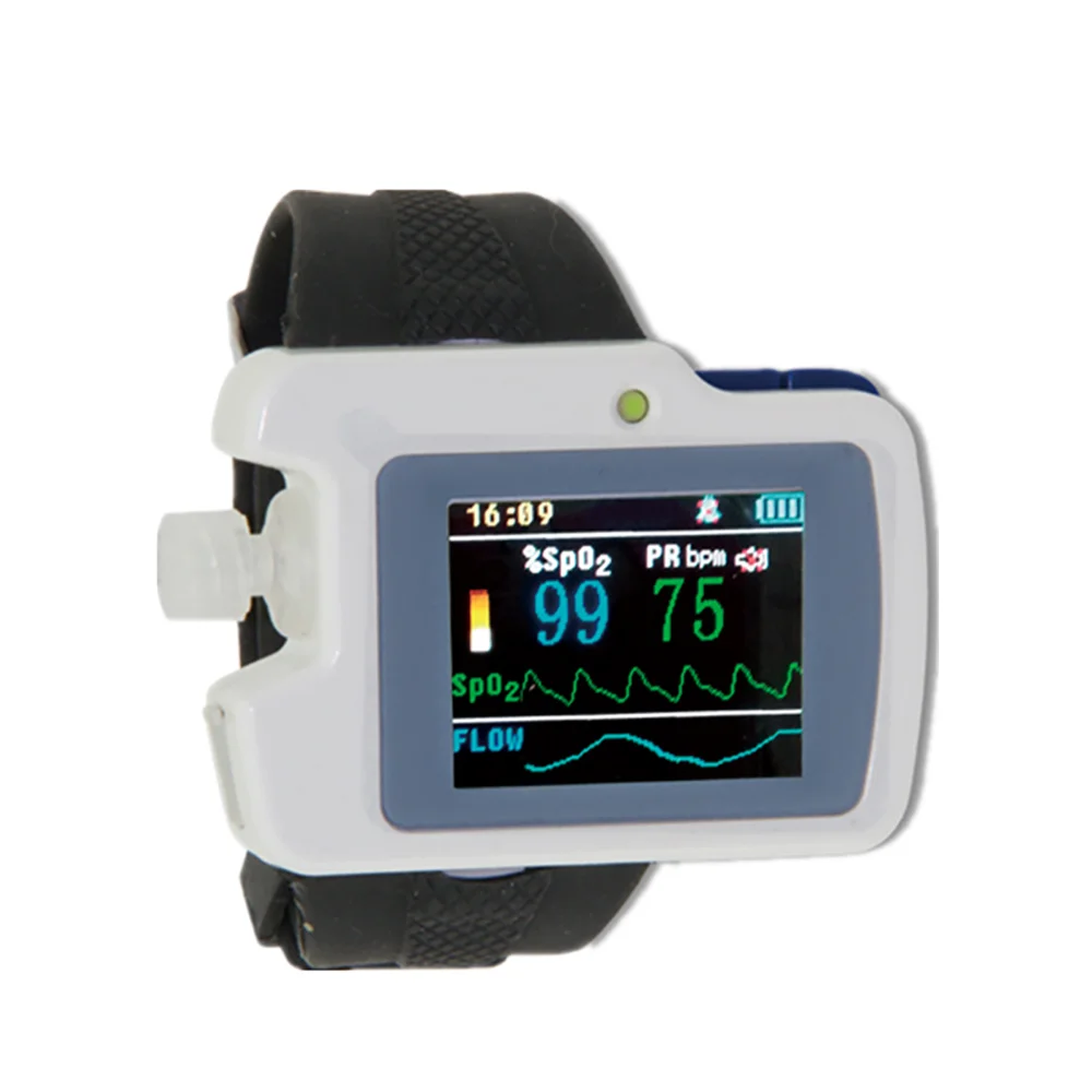 

CONTEC RS01 Overnight Pulse Oximeter Sleep Apnea Diagnosis Machine OLED Display Pulse Oximeter Biochemical Analysis System Blue