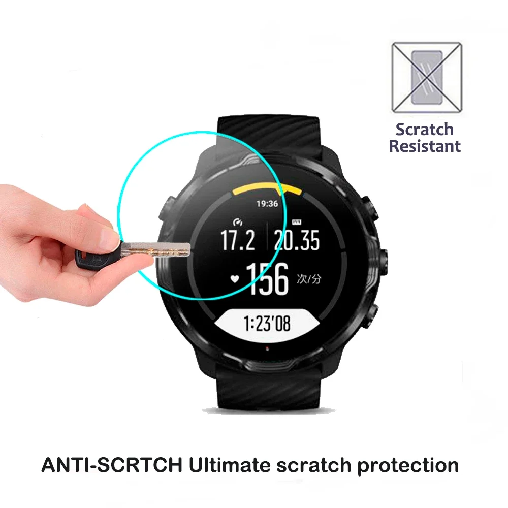 2Pcs Clear Tempered Glass For SUUNTO 7 9 Baro 9 PEAK Pro 5 3 Fitness D5 DX SmartWatch Screen Protector 9H Anti-Scratch HD Glass