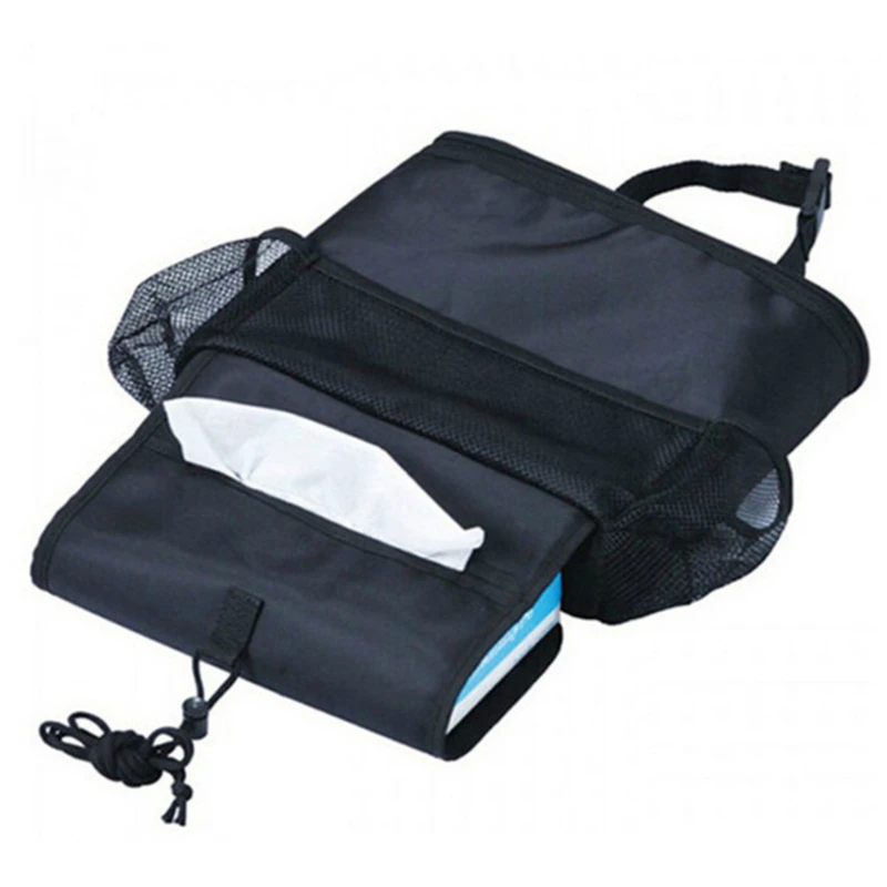 Multi-Bolso Car Seat Back Ice Pack Bag, Organizador de Suspensão, Coletor Caixa De Armazenamento, Acessórios Interiores, Estiva Preta, Tidying