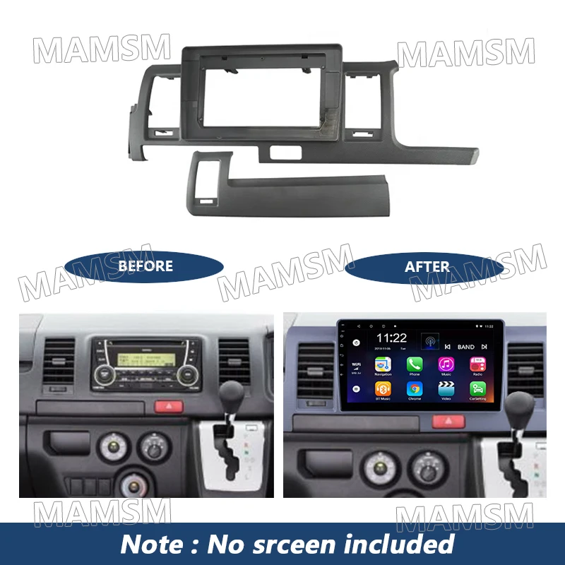 10 Inch 2 Din Radio Frame For Toyota Hiace 2010-2018 Car Player DVD Audio Stereo Panel Mount Installation Fascia Frame