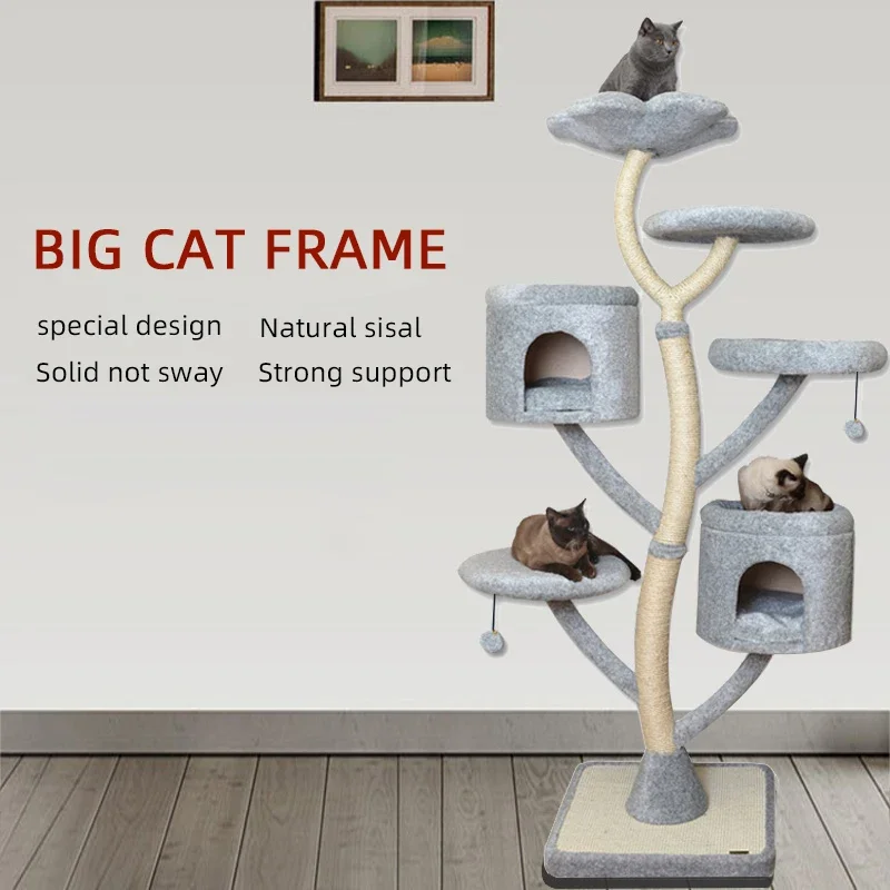 solid wood large luxury Pet toy Furniture cat frame cat villa