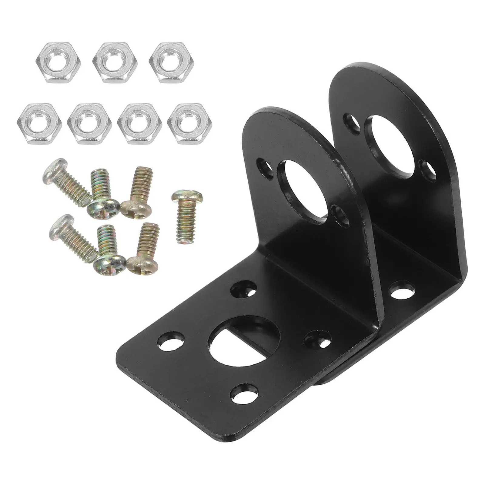 

2Pcs Motor Mounting Base Black L-Shape Bracket for 365 380 385 390 Stable Vibration Reduction DIY Gear Motor Holder