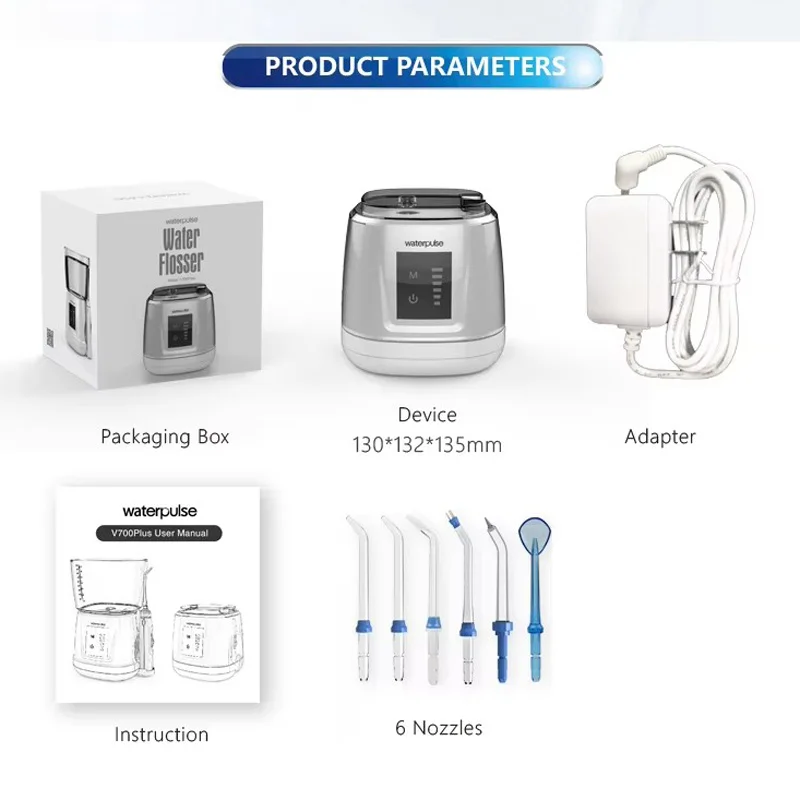 Electric Oral Irrigator 1000ml Large Water Tank Oral Hygiene Flossing Water Dental Jet Flosser Household Teeth Cleaner 6 Tips
