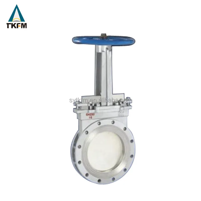 Best selling 6 inch 900 awwa a c509 chain wheel double disc di knife gate valve