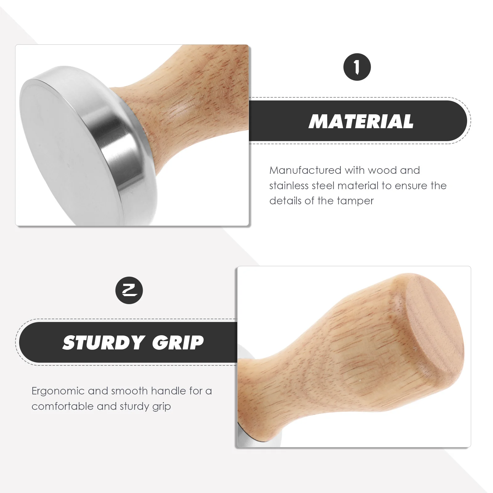 

1pc Coffee Tamper 51MM Reusable Espresso Press Stainless Steel Tamper Tool Home Espresso Coffee Pressing Tool Bar Use