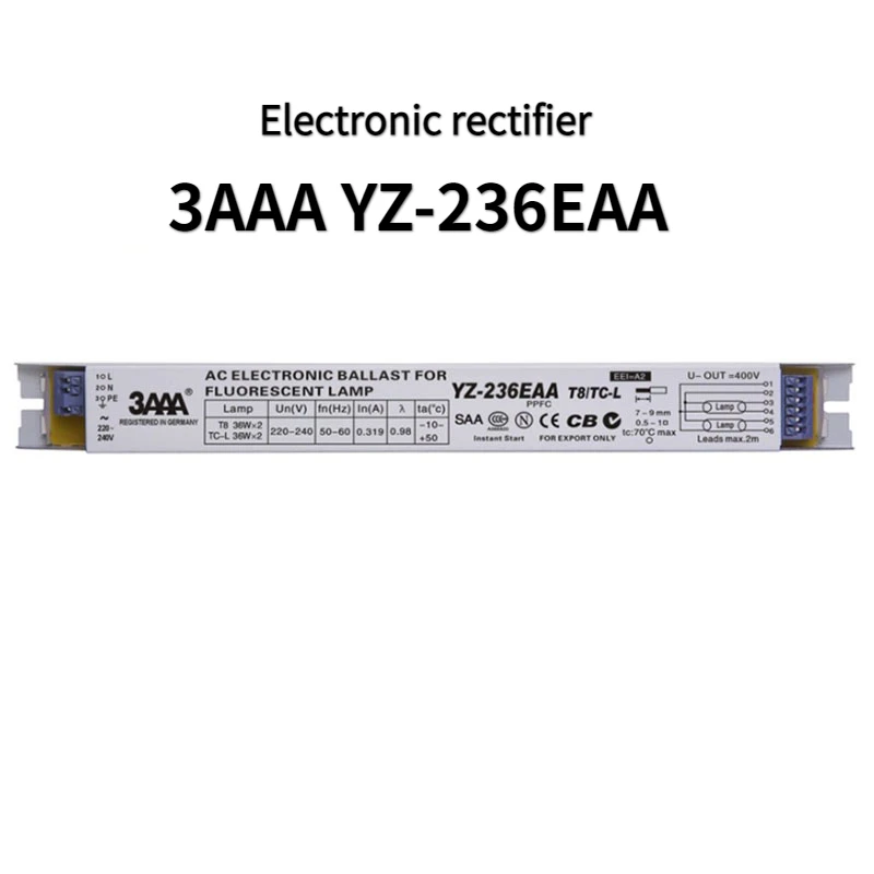 

3AAA YZ-236EAA T8 TC-L 220-240V 2x36W 2x40W L290D Neon Lamp / Fluorescent Lamp Electronic Ballast