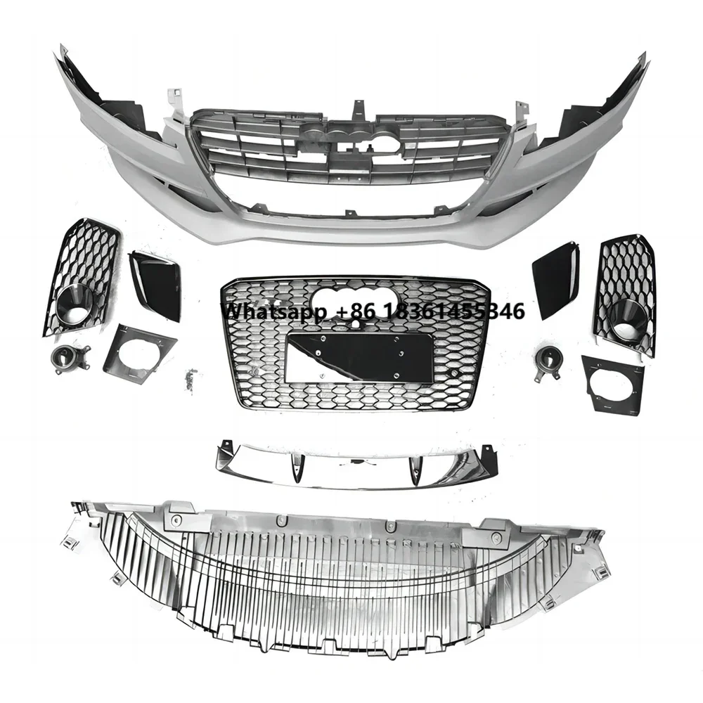 For AA8 11-13 14-18 with Grill RS8 or W12 Style Front Bumper Body Kit