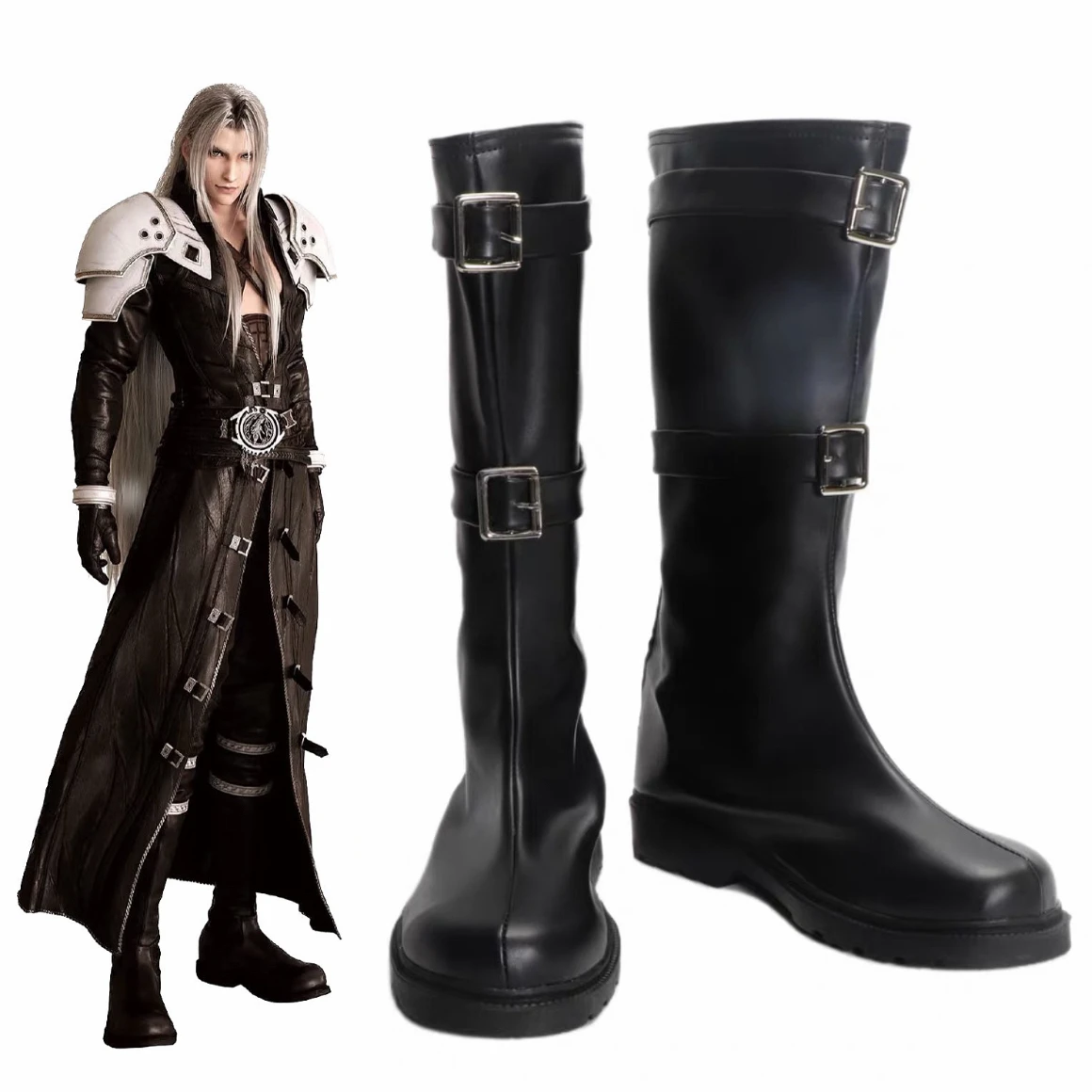 

Sephiroth Косплей Костюм Обувь Игра FF Косплей Сапоги Мужчины FF Sephiroth Взрослые Косплей Сапоги