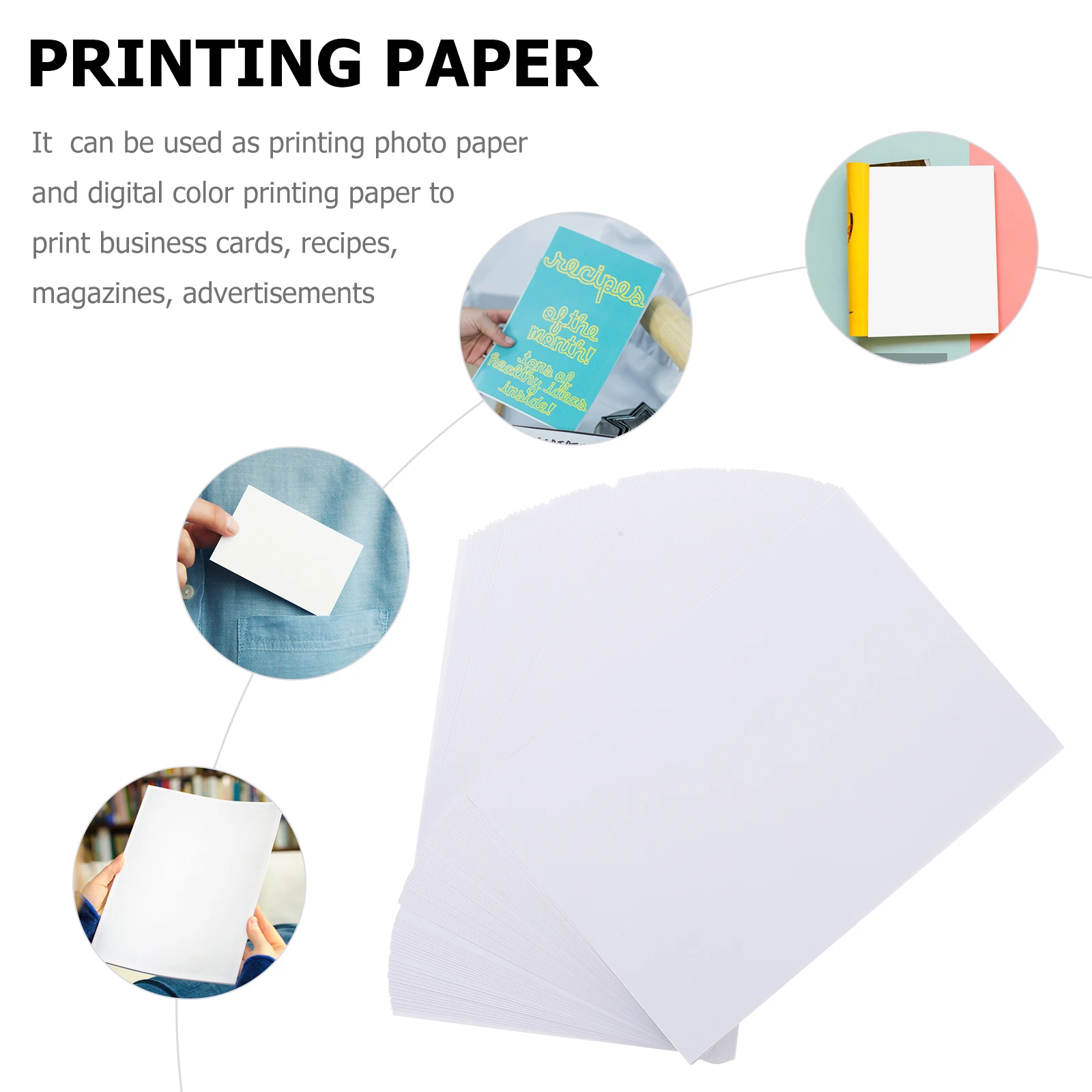 

100pcs Print Photo Paper Luster Double Sided Art Drawing Trace Pad Colorful Creative Business for Digital
