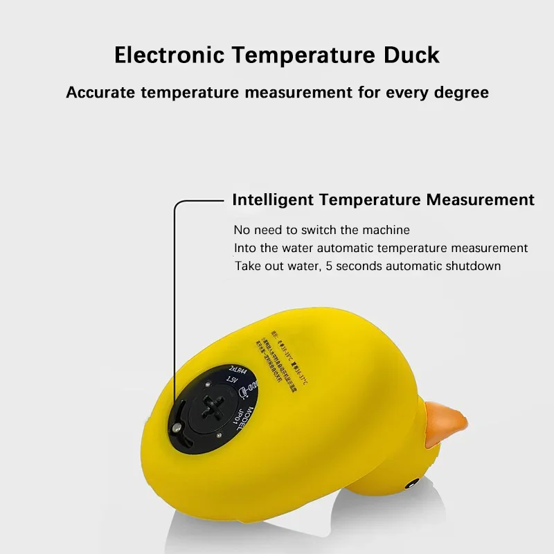 Little Yellow Duck Thermometer Baby Bathtub Shower Water Thermometer Baby Safe Temperature Sensor Floating Waterproof Baby