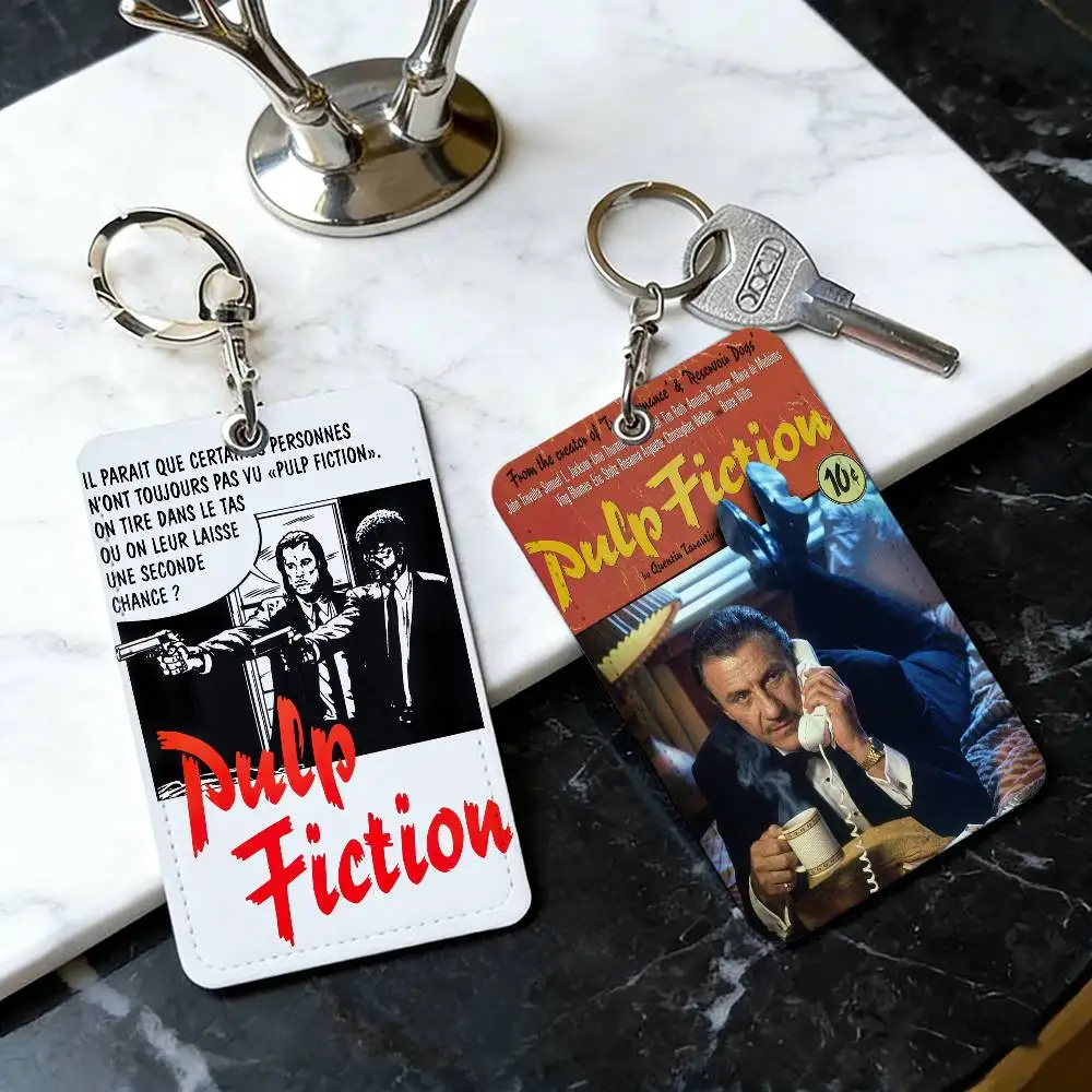 

Movie P-pulps F-fictions Card Holder Keychain Badge Holder ID Card Pass Hang Rope Lariat Lanyard for Key Rings Accessories Gift
