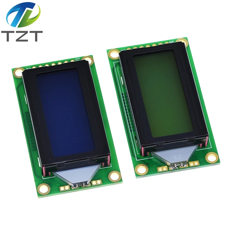 TZT 8 x 2 Modulo LCD 0802 Schermo di visualizzazione caratteri Blu/Giallo Verde per Arduino