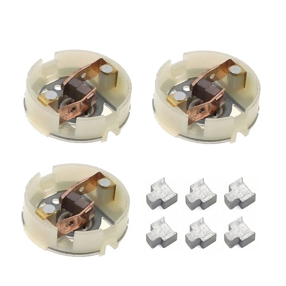 مجموعة حاملات وفرش من الكربون الأساسي لمحرك الحفر الكهربائي RS550/555 3 حاملات و6 فرش متضمنة