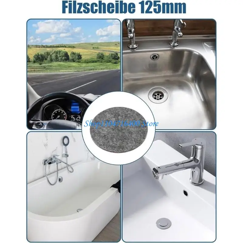 y1gd Polierscheibe aus 125 mm, 12,7 für Fliesen, rostfreies Waschbecken, einfache Handwäsche, wiederverwendbar