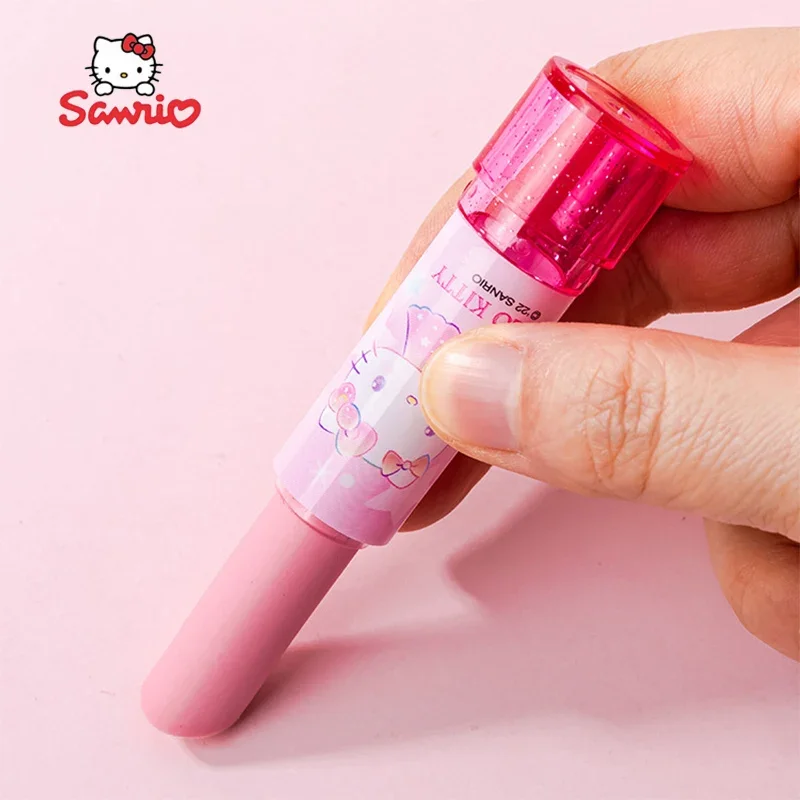 Cartoon Sanrio Hello Kitty Eraser Lipstick Shape Eraser Creative Cute Eraser Student Stationery Supplies Stationery Gift