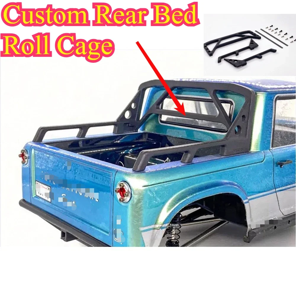 Upgrade Decor Rear Bed Roll Cage RC Crawler Parts 1/10 Scale For Vanquish VP VS4-10 Phoenix custom size Replacement Accessories