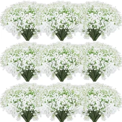90Heads Babies Breath Gypsophila Artificial Flowers Wedding DIY Bouquet Decoration Arrangement Plastic Fake Flower Home Decor