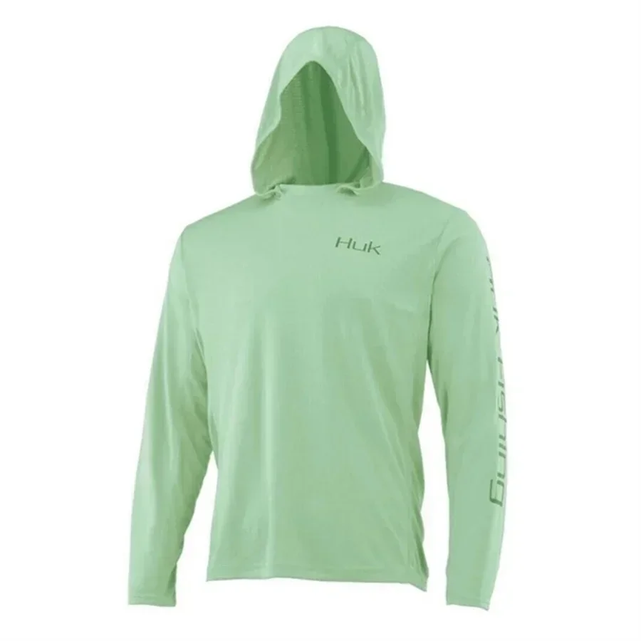 Fishing Shirt HUK With Hat Long Sleeve Sun UV UPF50 Summer Quick Dry Top Lightweight Men Fishing Clothes Sports Hunting Camping 5