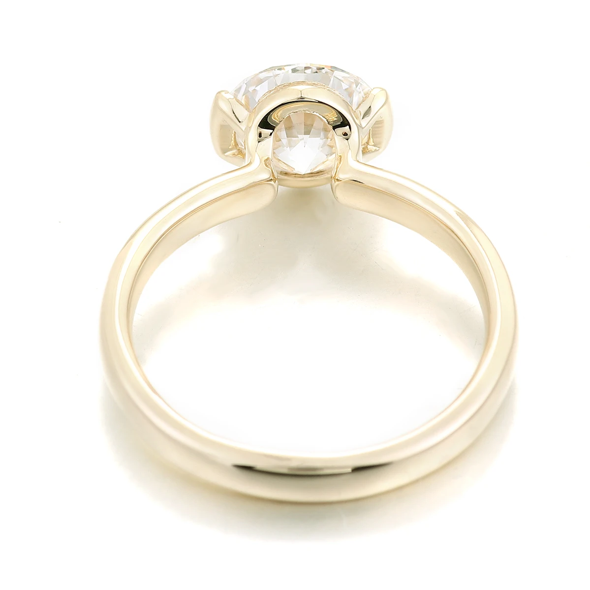 Provence custom 10K gold engagement ring 2.5CT round cut lab diamond solitaire wedding ring classic birthday anniversary gift