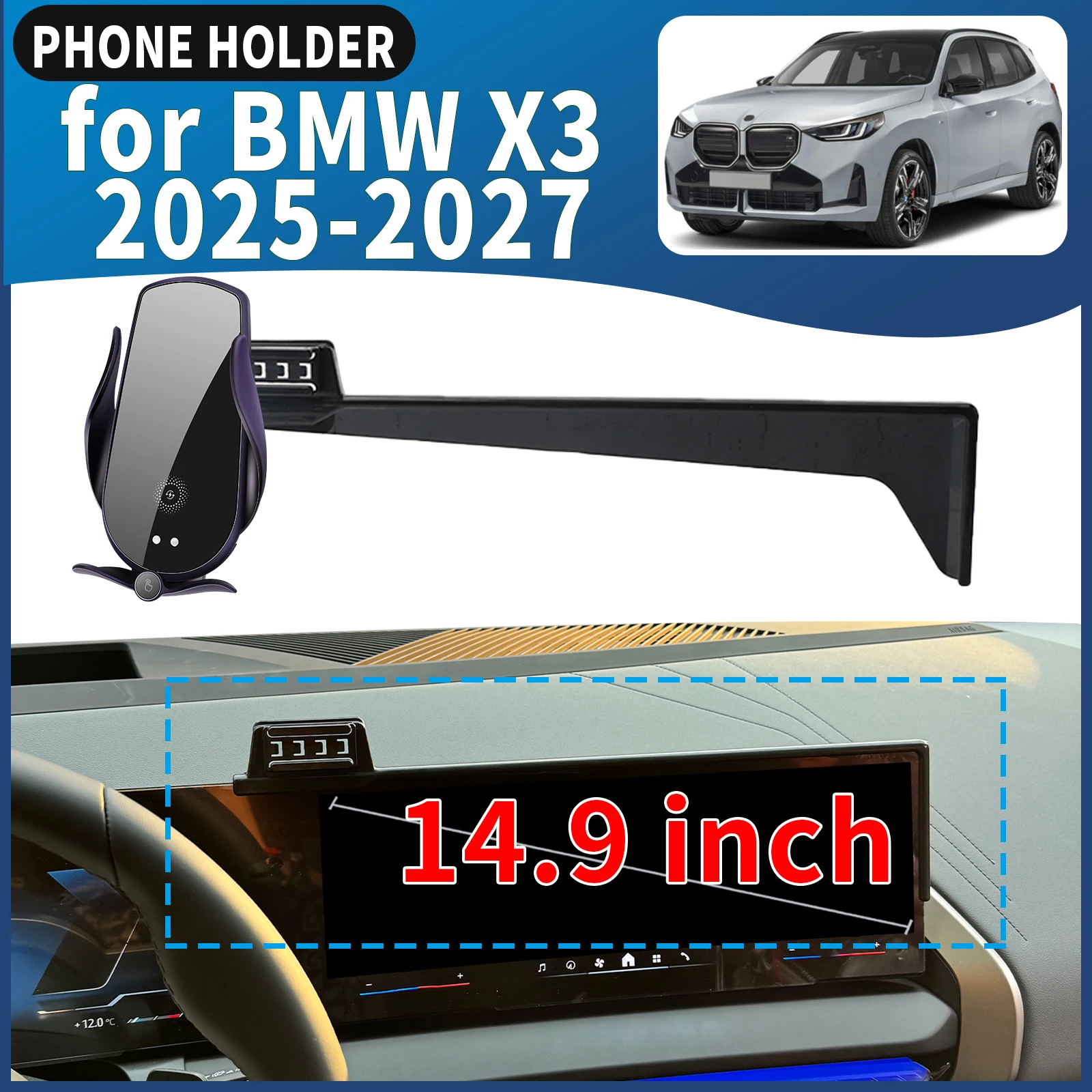 

fit for BMW X3 2025 2026 2027 ​​Car Phone Holder Mount Vehicle-Specific GPS Navigation Easy Installation accessoires