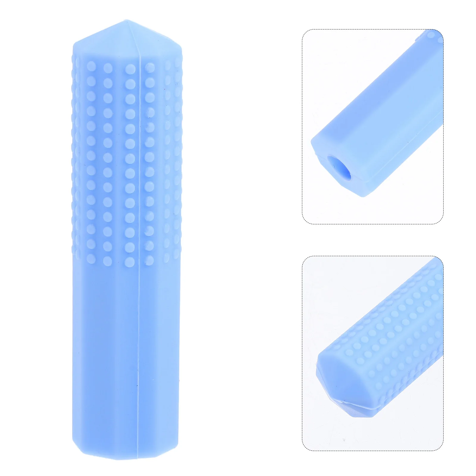 

Silicone Bright Color Chewable Tip Covers for School Office Supplies Stationery Blue