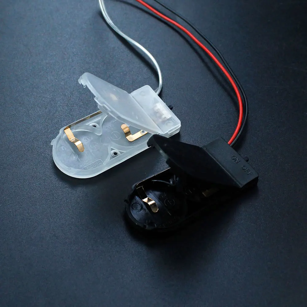 

5PCS CR2032 Button Coin Cell Battery Socket Holder Case Cover With ON-OFF Switch 6V Button Coin shaped battery Storage Box
