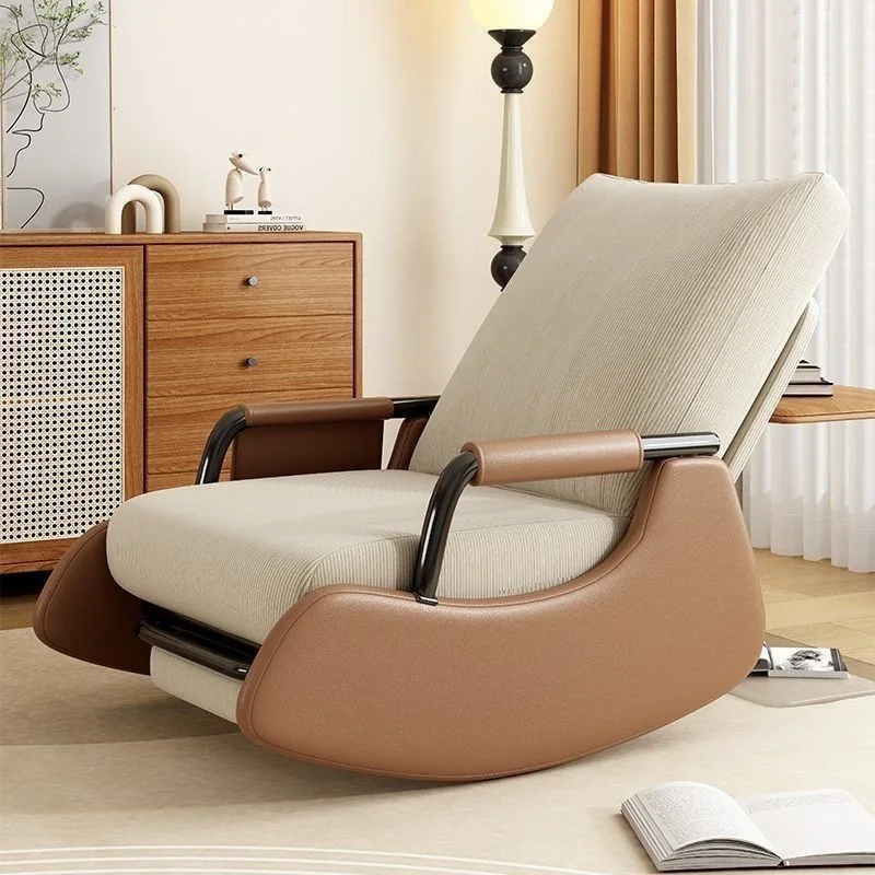 YFY household single lazy rocking chair living room balcony leisure sofa reclining and sleeping adult lunch break adjustment