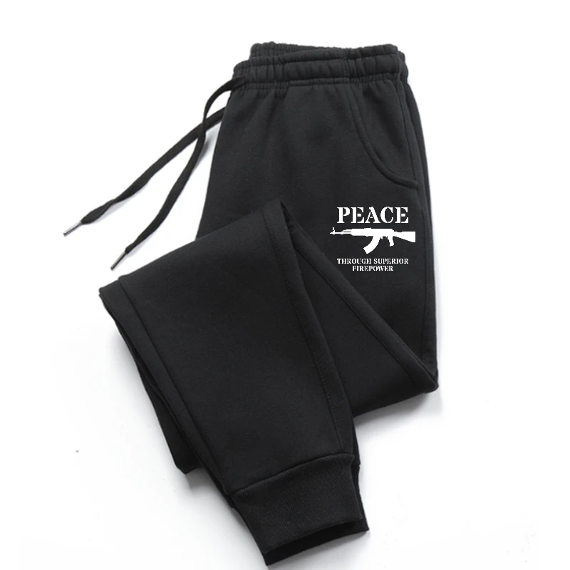 

Peace Through Superior Firepower Politics Inspired Premium sweatpants Comfortable Men trousers Prevalent men's pants Men trouser