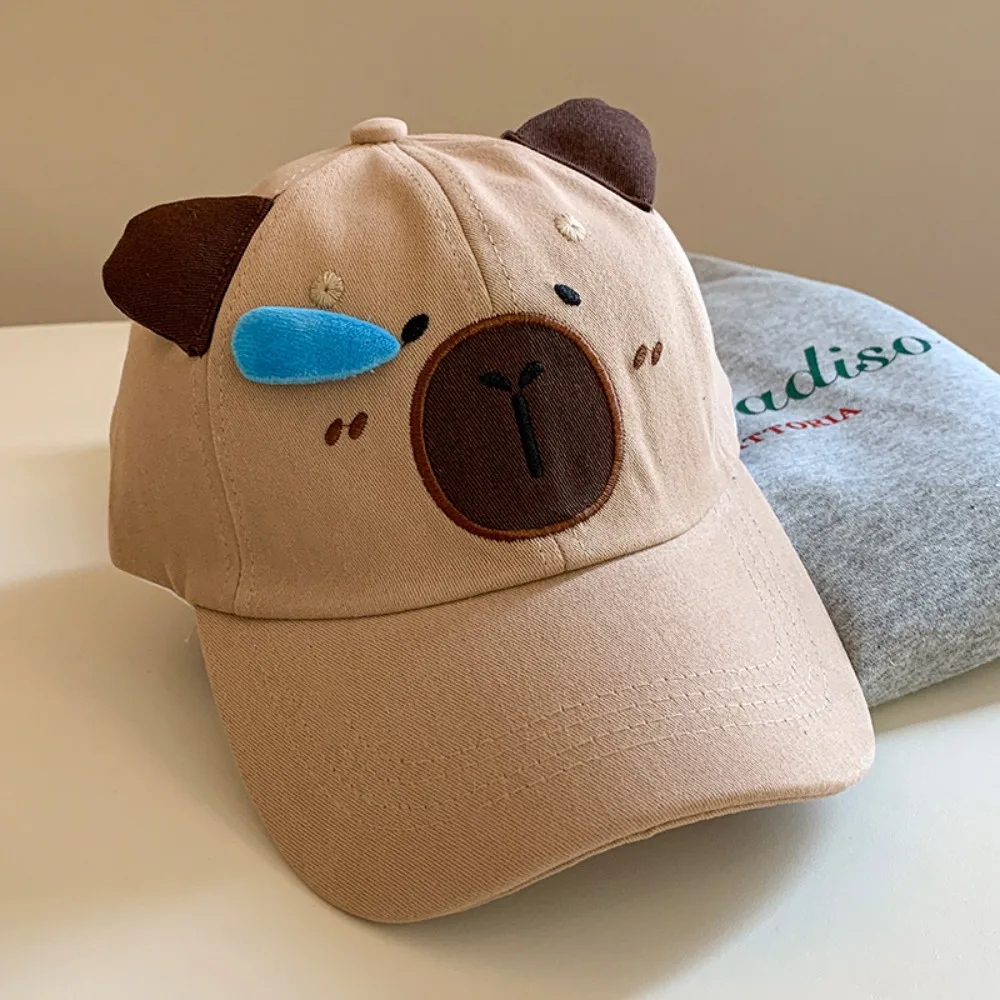 

New Children’s Peaked Cap Snot Capybara Boys Girls Baseball Hat Cotton Cute Sunscreen Hat Kids