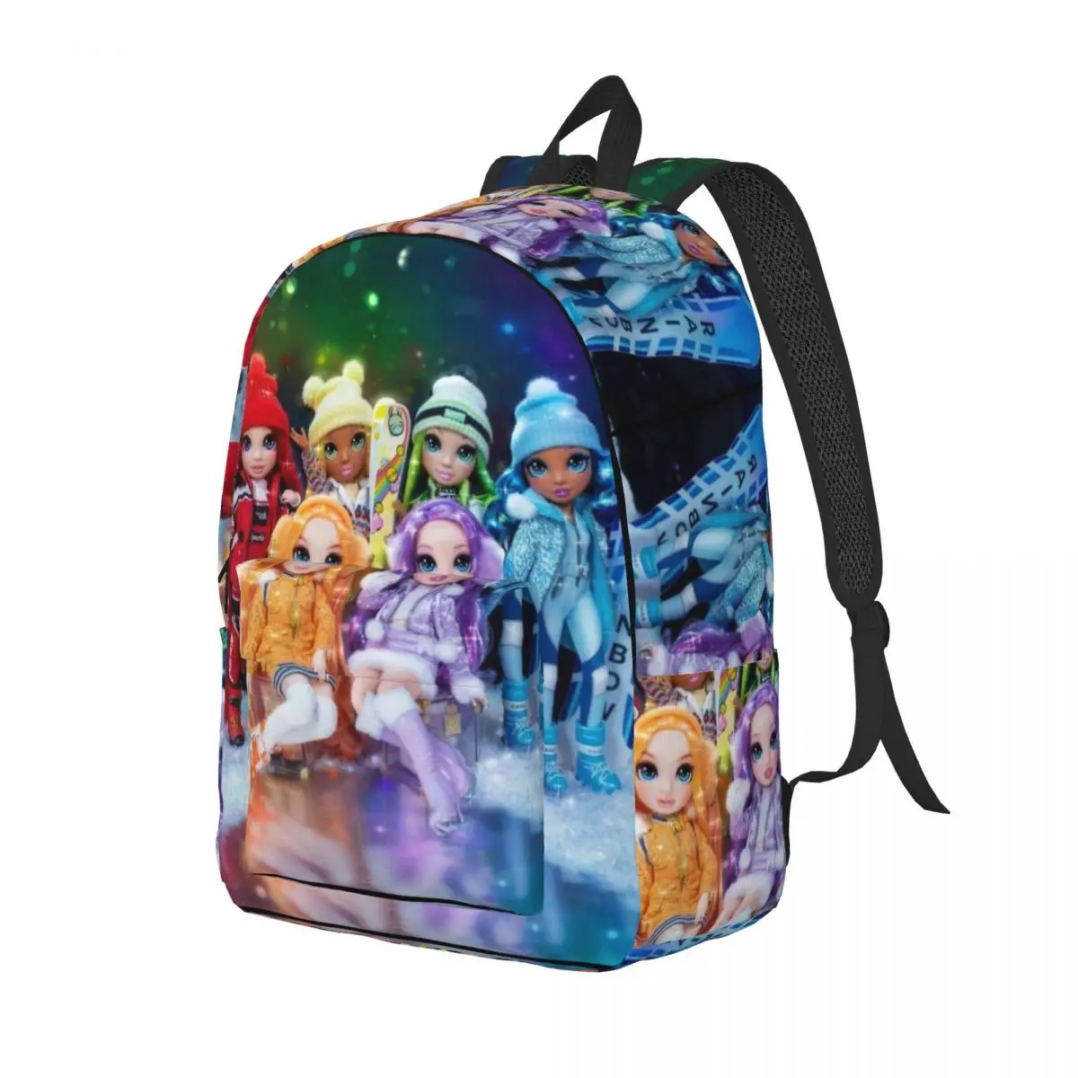 Rainbow High Winter Break Backpack for Preschool Kindergarten School Student Bookbag Boy Girl Kids Canvas Daypack Hiking