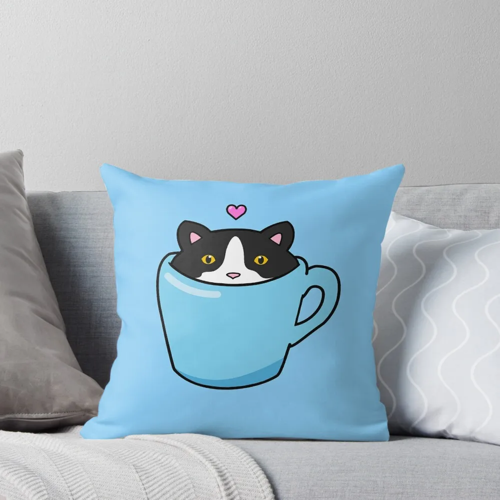 

Cute Tuxedo cat Throw Pillow Christmas Pillowcase luxury sofa pillows Pillowcases Marble Cushion Cover