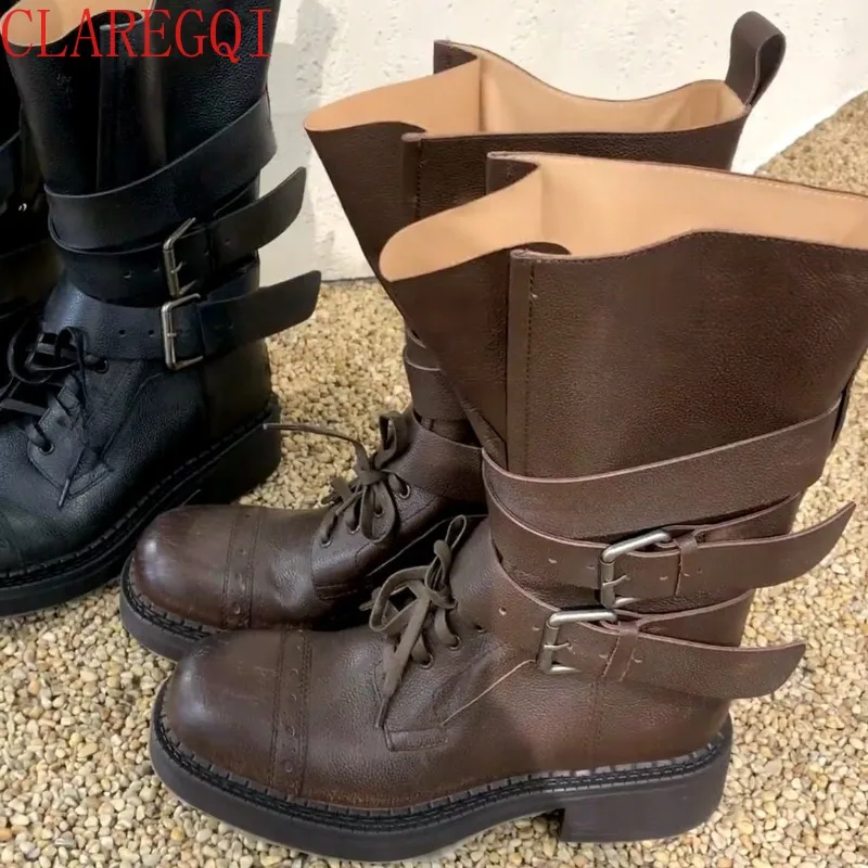 fall boots for women 2026 Large size tall locomotive womens western boots Denim long tube extra wide calf bootsfor women