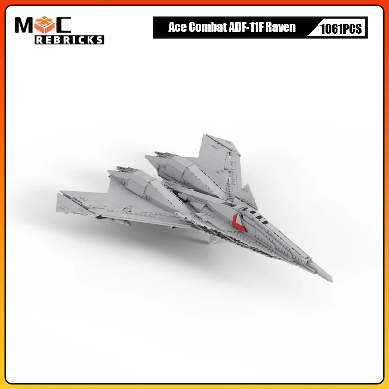 Militär Luft Kampf ADF-11F Raven Kämpfer MOC Bausteine Sets Montage Modell DIY Puzzle Ziegel Sammler spielzeug