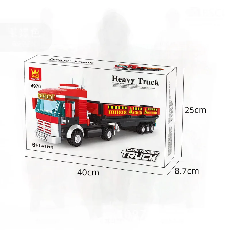 نموذج حاوية النقل الحضري محاكاة لودر أطفال بالريموت كنترول ألعاب مكعبات بناء الجسيمات الصغيرة المجمعة للأطفال