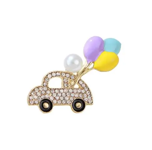 Fresh balloon small truck brooch cute and exquisite suit chest flower personality trendy pin collar needle anti glare buckle