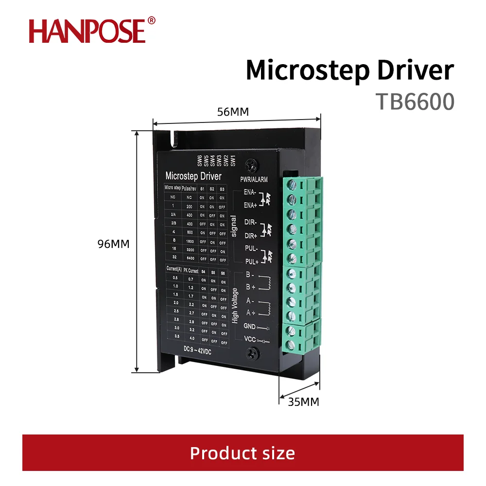 Imagem -02 - Stepper Motor Driver para Máquina de Gravura Stepping Motor Cnc Tb6600 Upgrade S109aftg Nema17 4a Dc942v Pcs