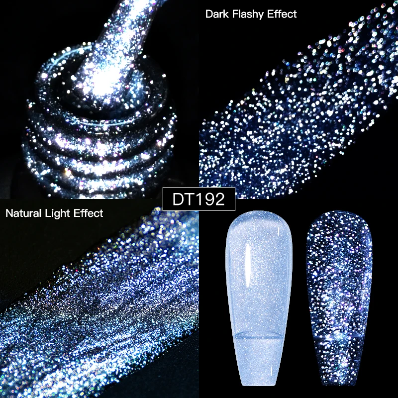 MEET ACROSS 7ml Jelly Glitter Gel Nail Polish Sparkling Chip-Resistant Nail Supplies UV/LED Vernis Gel for Nails Decoration