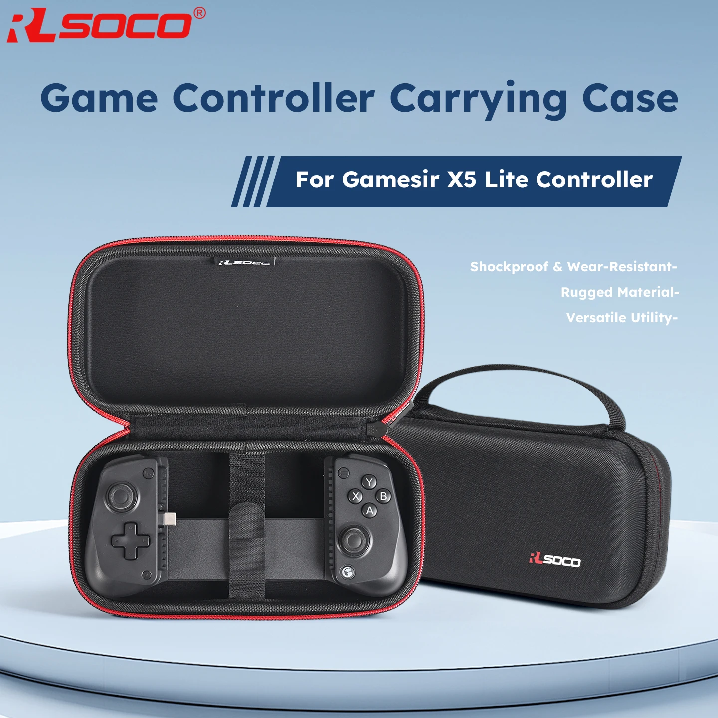 

Сумка для хранения игрового контроллера Rlsoco для игрового контроллера GameSir X5 Lite, жесткий защитный чехол из ЭВА для переноски