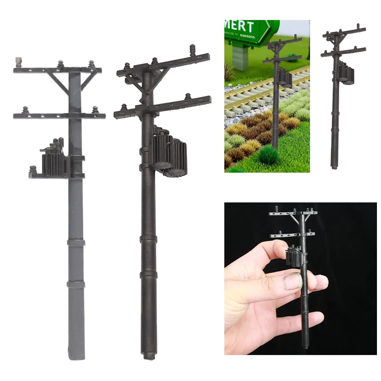 Modèle de poteau de téléphone Sacle 1/64, cadeau, ornement de paysage de Table, accessoires de chemin de fer, décor de Table de sable robuste et réaliste