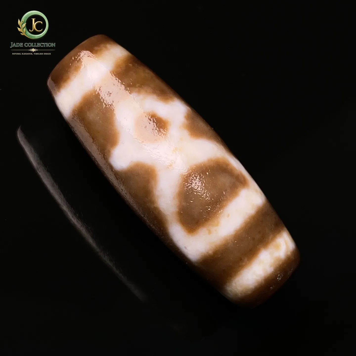 Rare Tibetan Buddhism Agate Wealth God Dzi Bead Amulet Necklace Pendant G3759