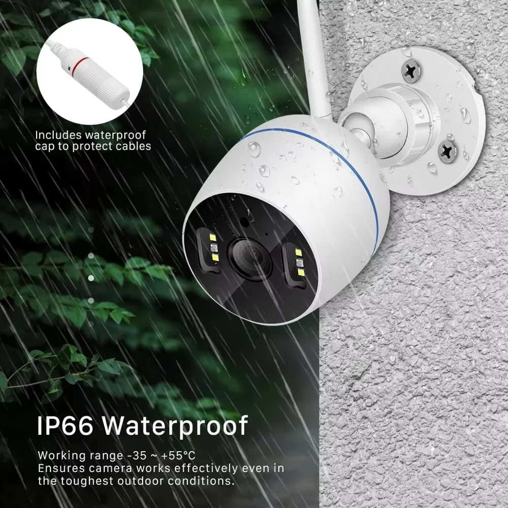 2MP 1080P Tuya Promozione Cctv Wireless Outdoor Home Smart Wifi Security Telecamera bullet IP con visione notturna a colori