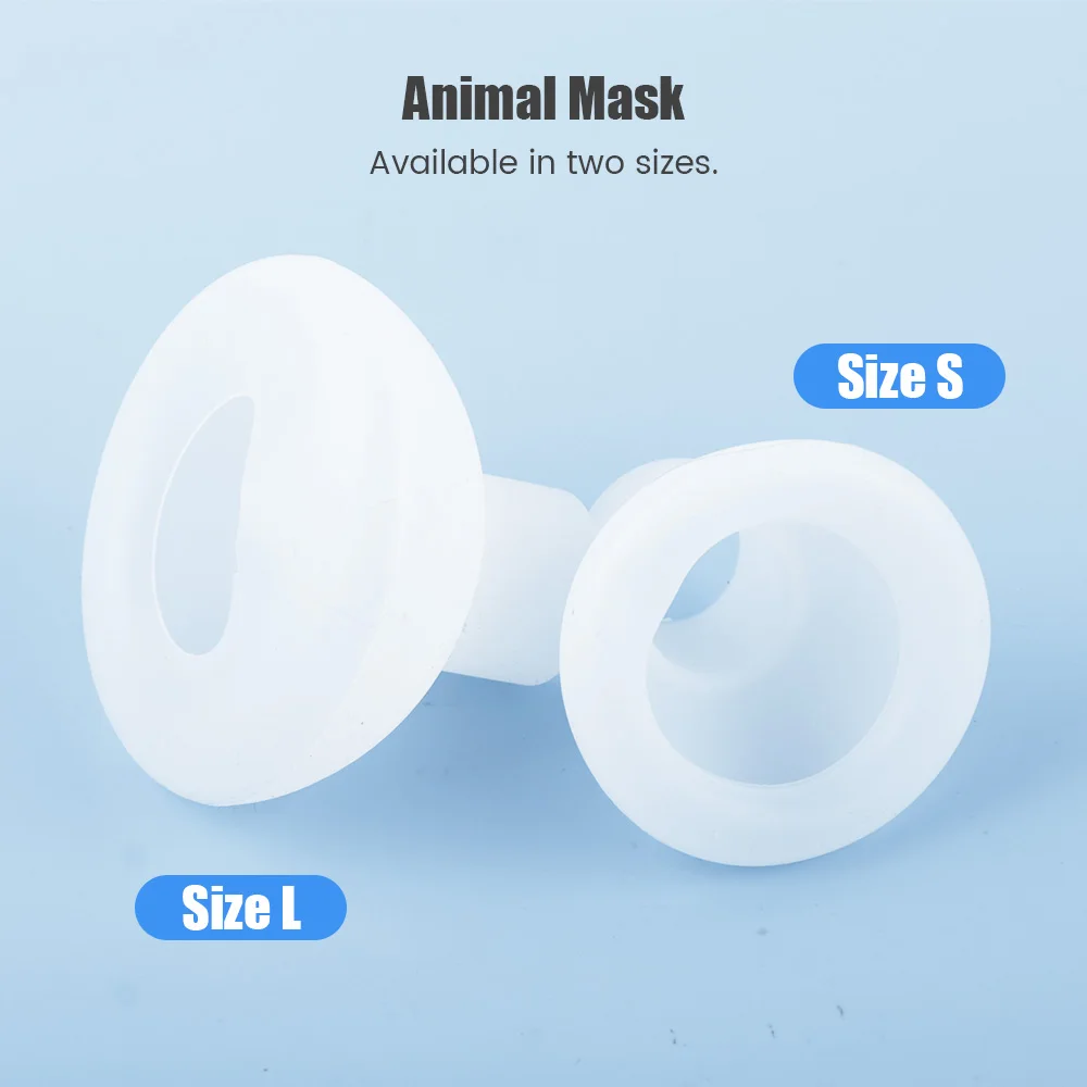 Pet Feline Cat Dog Aerosol Chamber Mask Tank Spacer Assist Inhalation Pump Nebulizer Manual Plastic Silicon Mask Animal Clinic