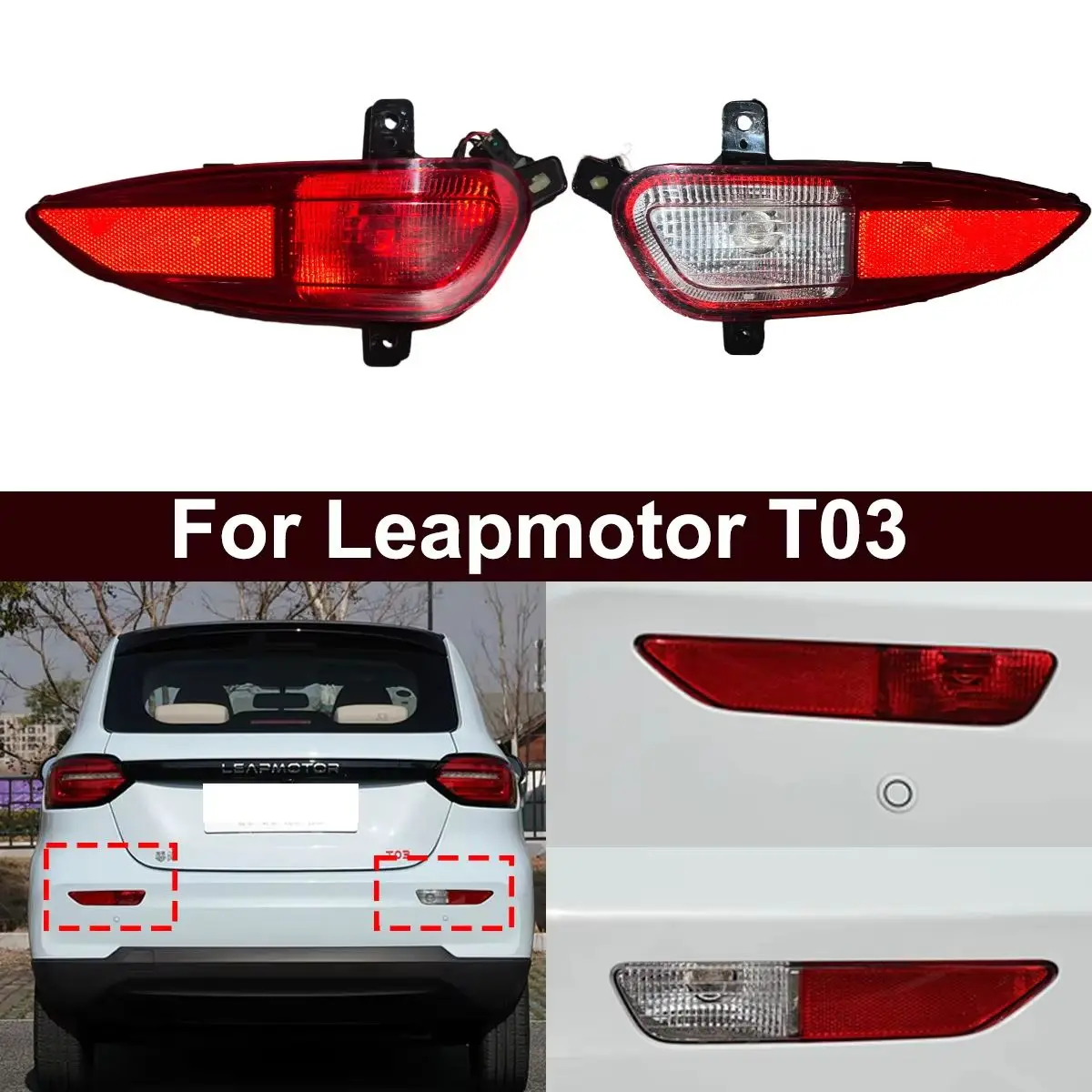 Rear Bumper Light L/R OE 3.0.01.10.00070 3.0.01.10.00071 For Leapmotor T03 Car Signal Light Waterproof