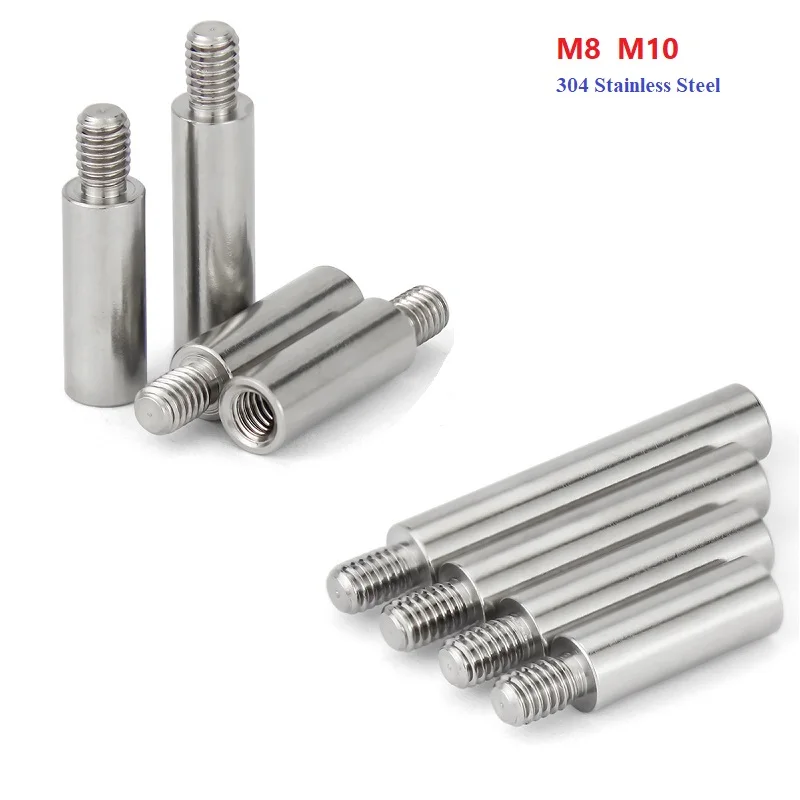 304 Stainless Steel Round Standoff Male To Female Standoff Spacer Screw Bolt M8 M10+12/15mm New Listing