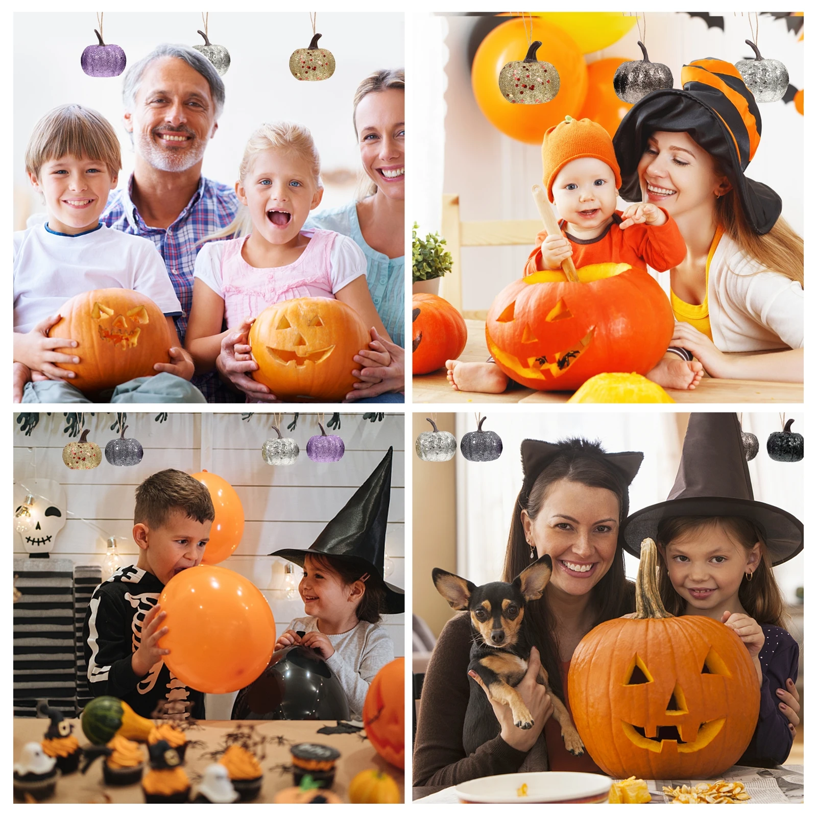 

20pcs Pumpkin Ornaments Halloween Decor Party Props Thanksgiving Decoration Foam Pumpkins for Indoor Outdoor Use Vivid Fake