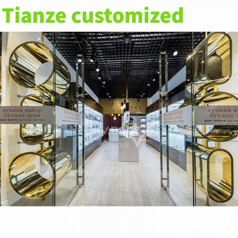 

Customized-Decorative Design Commercial Jewellery Store Furniture Decoration Jewelry Store Shop Display Glass Counter Cabine